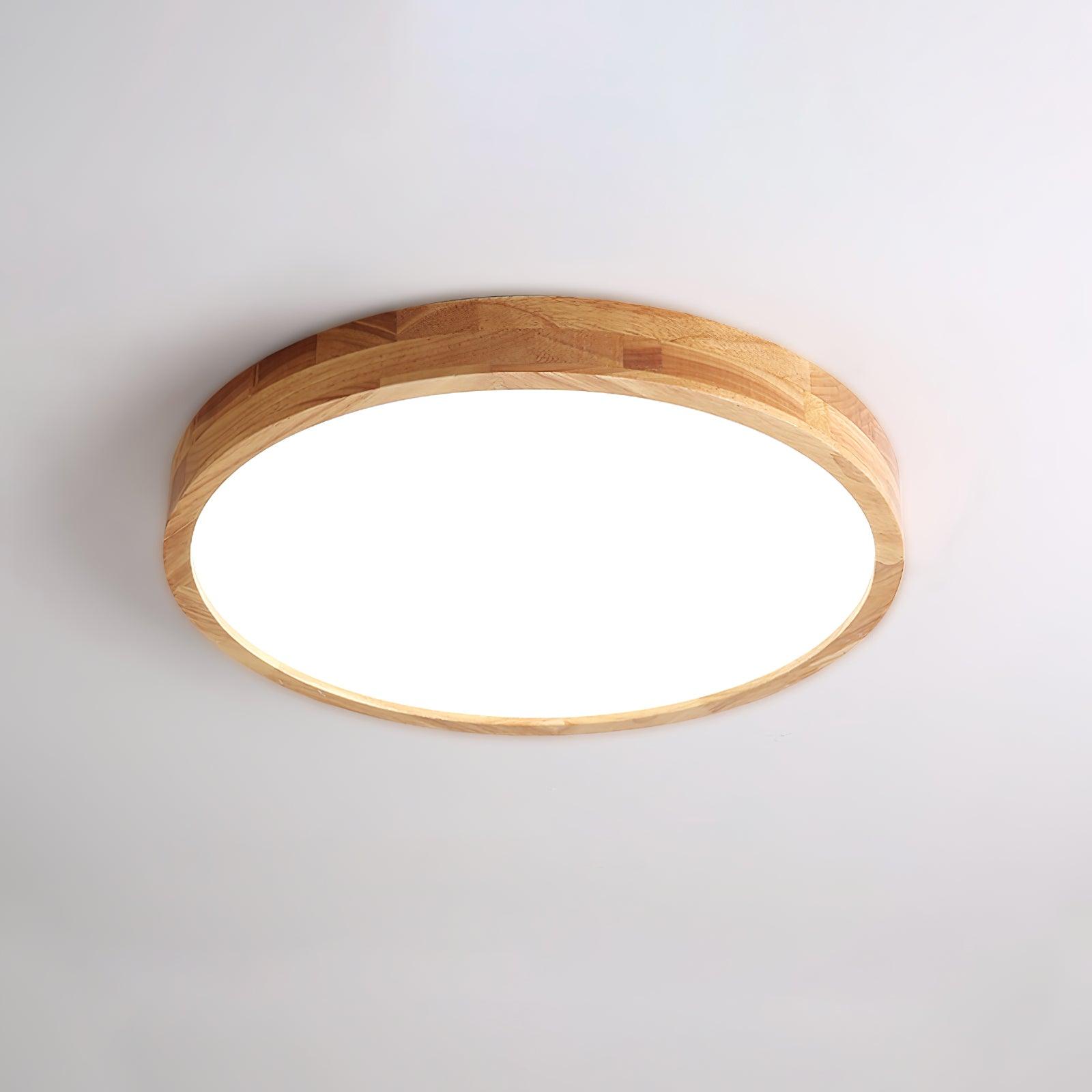 Adjustable LEDs And Acrylic Shade Geometric Wooden Ceiling Light